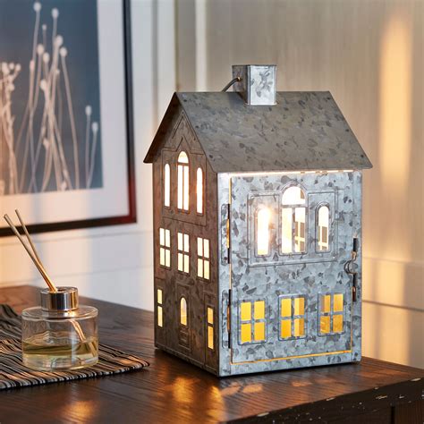 galvanized metal house candle holder|galvanized metal candle holders.